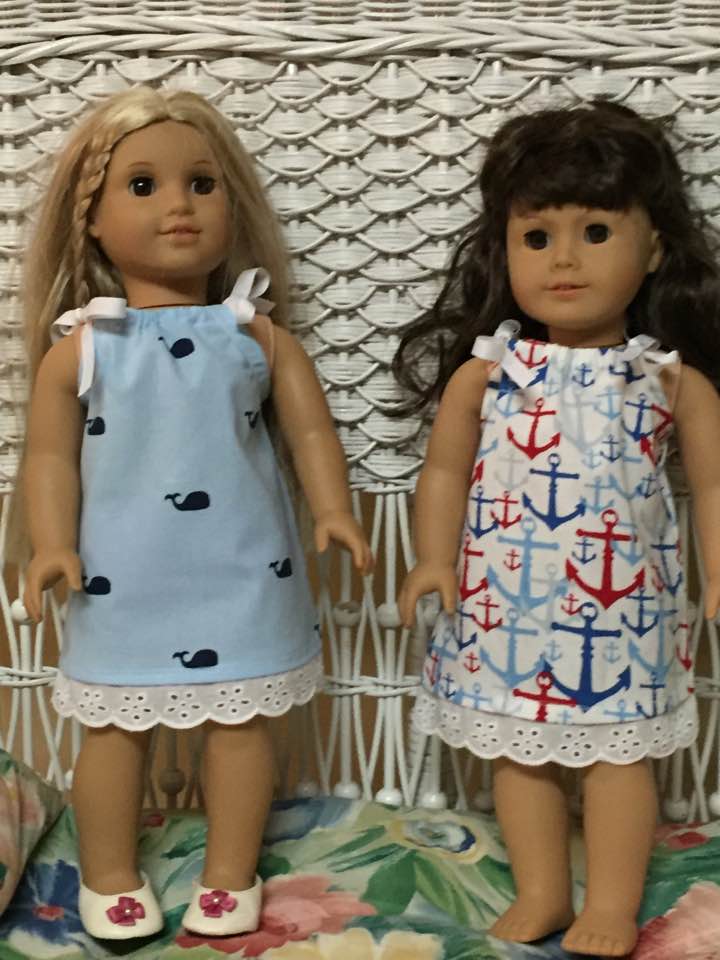 Whale Pillowcase Dress for  dolls