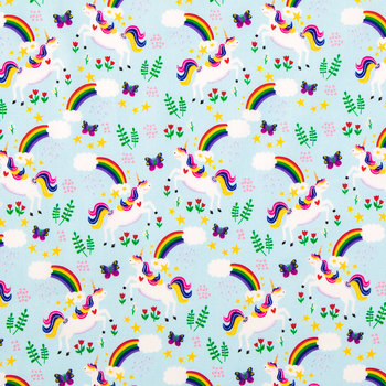 Unicorns and Rainbows Fabric for Masks